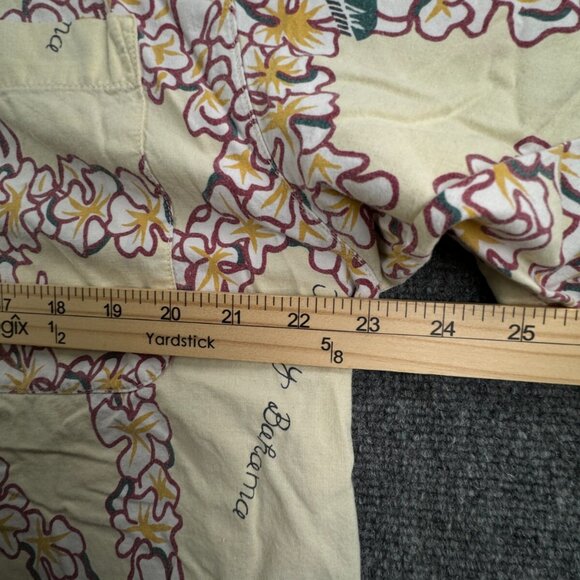 Tommy Bahama Cotton Rayon Button Up Shirt Hawaii Large Floral Graphic Paradise - Picture 7 of 13